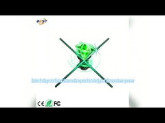 Διαδραστικός ανεμιστήρας ολογράμματος 3D LED οθόνη ολογραφικού καλύμματος λεπίδας διάφορα μεγέθη λύσεις