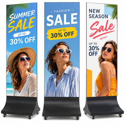 Ποιότητα  Outdoor LED Poster Display 640x1600mm P2.5 4500nits IP65 Weatherproof Advertising Screen Εργοστάσιο