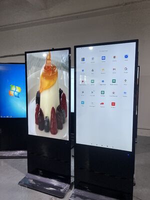 55 ιντσών Android OS LCD ψηφιακή σήμανση με 350 Cd / m2 φωτεινότητα για εσωτερική / εξωτερική διαφήμιση οθόνη οθόνης
