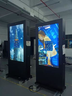85 65 55 43 ιντσών εξωτερική οθόνη LCD διαφήμισης οθόνη οθόνης περίπτερο ψηφιακή σήμανση και οθόνες τοτέμ