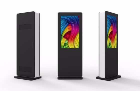 55 ιντσών εξωτερική ψηφιακή σήμανση LCD με 2500Cd / m2 φωτεινότητα και Android OS Διαφήμιση Totem Media Player