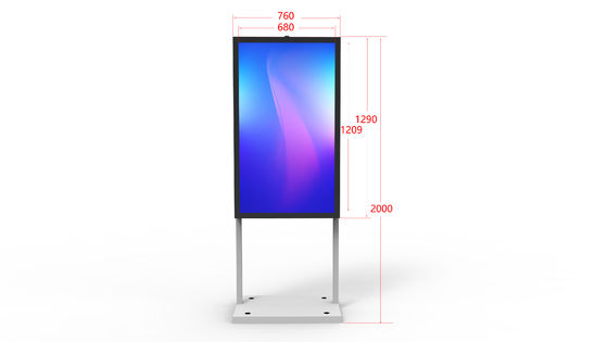 55 ιντσών Εξωτερική LCD Σημαιογραφία Διαφήμιση Τότεμ Media Player Ψηφιακή Σημαιογραφία με λειτουργικό σύστημα Android
