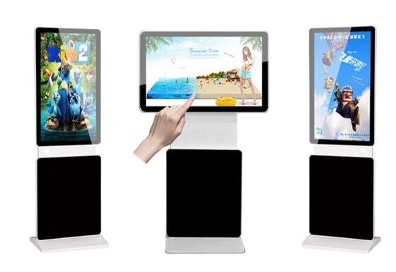 Οθόνη 4G WiFi LCD 55 ιντσών στο δάπεδο Διαφημιστικό περίπτερο ψηφιακής σήμανσης