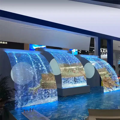 Δυνατό να λυθεί διαφανής οθόνη LED Φιλμ IP65 Κατηγορία 5000 νιτ φωτεινότητα Υπερτελής 3,9mm Σχεδιασμός Εύκολη εγκατάσταση για καμπυλωτές επιφάνειες