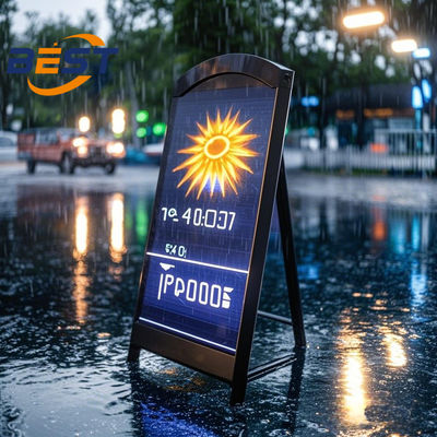 P2.5 Pixel Φορητή LED σήμανση Μεταλλικό πλαίσιο για όλα τα καιρικά φαινόμενα 4500Nits φωτεινότητα 10H διάρκεια ζωής της μπαταρίας