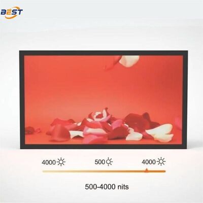 Εμπορική οθόνη LCD υψηλής φωτεινότητας 4000nit με έξυπνο αισθητήρα φωτός και γωνία θέασης 178 μοιρών
