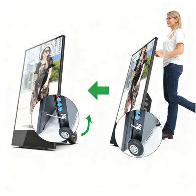 Outdoor Digital Signage with 2000nit High-Brightness Display and 10-Point IR Touch for Battery-Powered Mobile Advertising