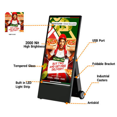 178° Viewing Angle Customized Outdoor Portable Digital Display Portable and Customized for Outdoor Viewing
