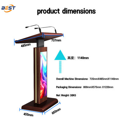 Ψηφιακό βάθρο με Multi Point Foil Touch 560*1920 Ανάλυση και 256 GB Solid-state Drive Smart Lectern