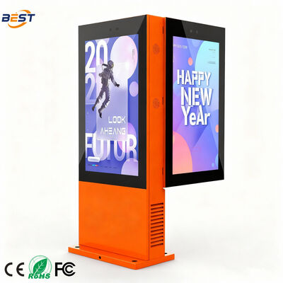 Διπλής όψης εξωτερική οθόνη LCD με IP65 ανθεκτική στο νερό, διάρκεια ζωής 50000 ωρών και 10 σημεία χωρητικής επαφής
