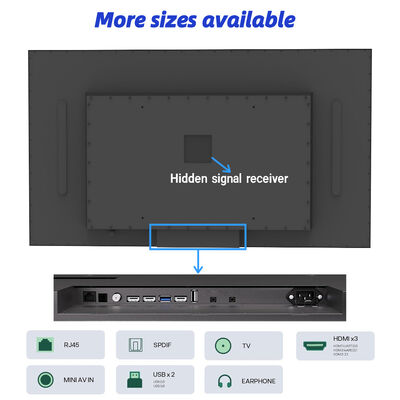 Ανερόστεγη εξωτερική τηλεόραση με Google TV 1500-3000nits Ηλιακή ακτινοβολία Διαβάσιμη οθόνη