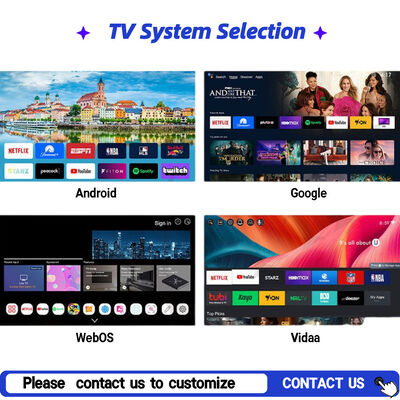 Ανερόστεγη εξωτερική τηλεόραση με Google TV 1500-3000nits Ηλιακή ακτινοβολία Διαβάσιμη οθόνη