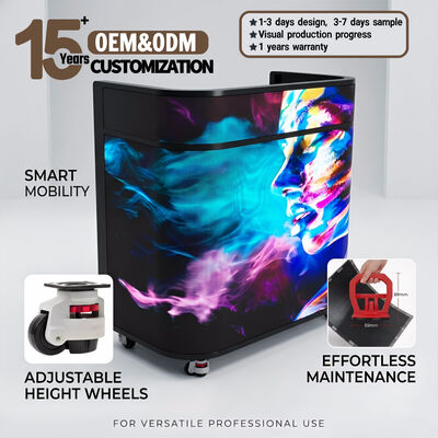 Κουρβοποιημένο προσαρμόσιμο GOB LED γραφείο υποδοχής με ρυθμιζόμενο ύψος για επιχειρήσεις