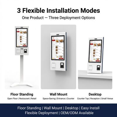 Οθόνη αφής Self Order Kiosk Countertop or Freestanding Interactive Solution Βελτιστοποίηση των διαδικασιών παραγγελίας εστιατορίου