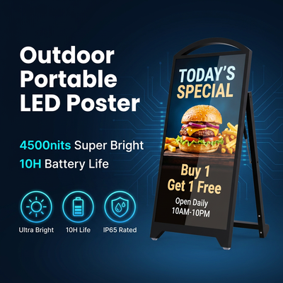 Π2.5 Εξωτερική κινητή οθόνη LED με 4500nit υψηλής φωτεινότητας και 65.000mAh φορητό LED σήμα που τροφοδοτείται από μπαταρία