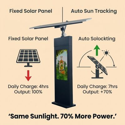 Solar Tracking Digital Signage | Auto Sun-Tracking | IP65 | Εκτός δικτύου
