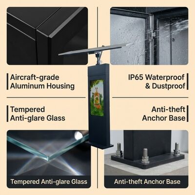 Solar Tracking Digital Signage | Auto Sun-Tracking | IP65 | Εκτός δικτύου