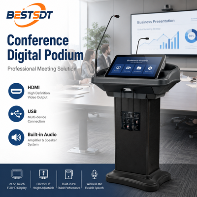 SDT 500Y 21,5 ιντσών Smart Digital Podium Electric Flip Screen Touch Microphone Multimedia Lectern