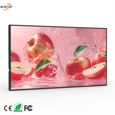Επιτοίχια Οθόνη Light Box 43 49 55 65 75 Ιντσών 4K Android Διαφημιστική Οθόνη 2000 Nits