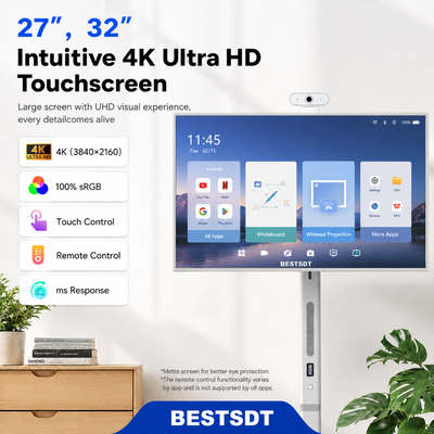 32 ιντσών Android 13 με μπαταρία κινητή έξυπνη οθόνη αφής ψηφιακή σήμανση 4K IPS 8GB 128GB