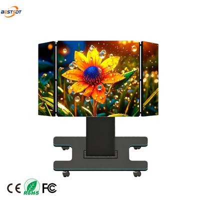135 ιντσών COB αναδιπλούμενη ανύψωση All-in-One LED οθόνη 180 μοίρες αναδιπλούμενη 700mm ανύψωση P1.56