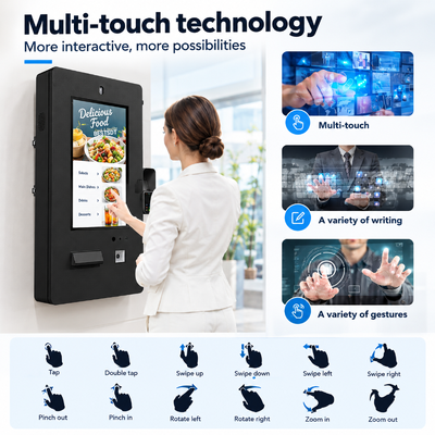 Πολυλειτουργικό Self Service Ordering Kiosk Printer Scanner Τερματικό μονάδας ήχου κάμερας