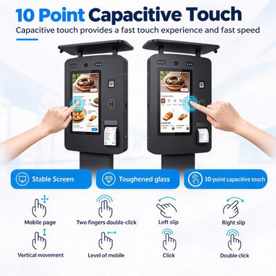 43 Inch Outdoor Self Ordering Kiosk IP65 Payment Terminal with Receipt Printer
